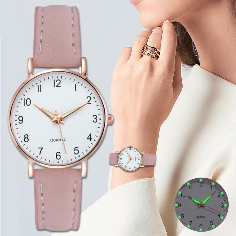 CIVO Damen Uhr Wasserdicht Analog Quarz Armbanduhr Damen Lederarmband
