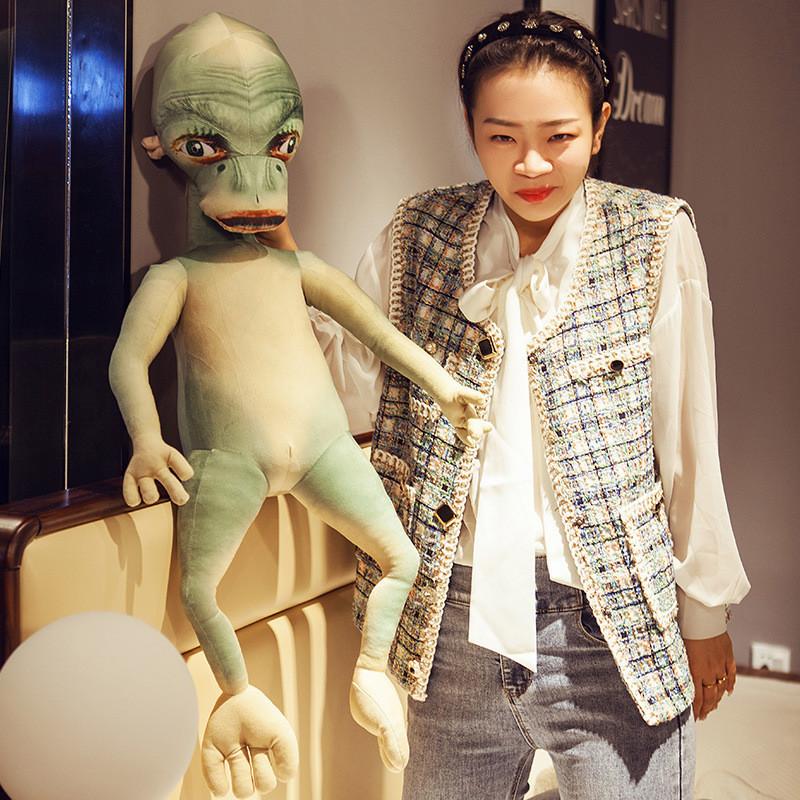 Creative Alien Plush Pillow Funny Doll Prank Toy Soft Crystal Plush Birthday Gift