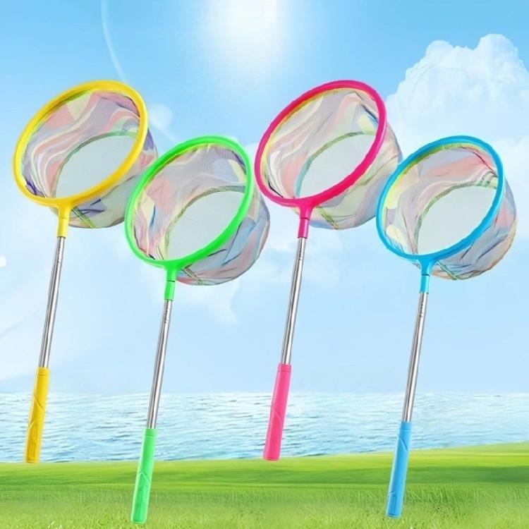 Kids Extendable Butterfly Catching Net Retractable Kids Fishing And Worm Hunting Net for Kids Colorful Telescopic