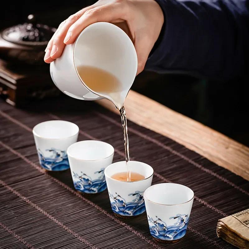 Chinesische Keramik Teetasse Persönliche Meditation Einzelne Tasse Tragbare Reise Teeschale Pu'er Meistertasse Handgefertigt Teezubehör