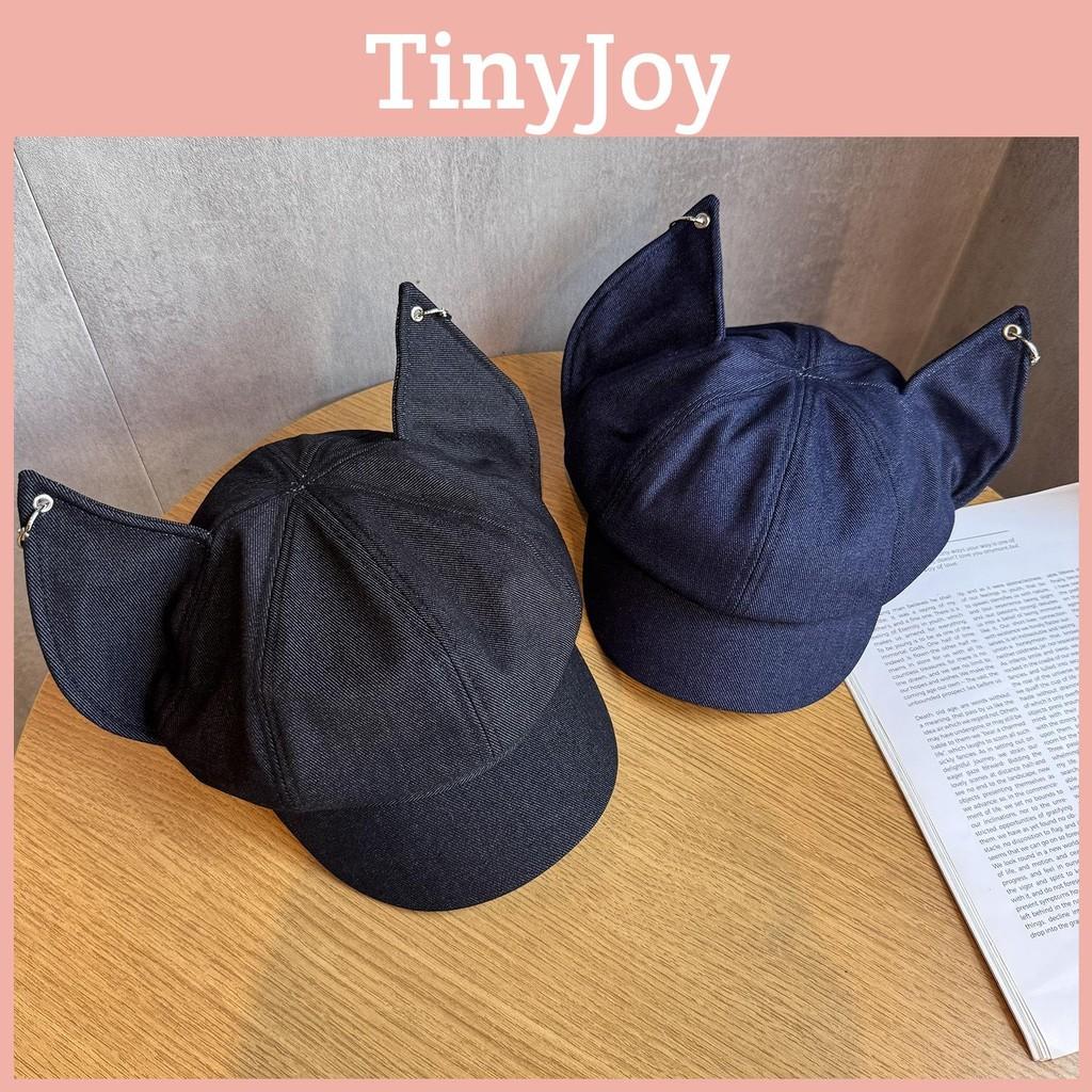 Color Solid Retro Style Fox Ear Beret Features Autumn Season Fashion Travel Hat