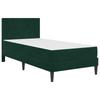 Bed Frame with Mattress Dark Green 80 x 200 cm Velvet