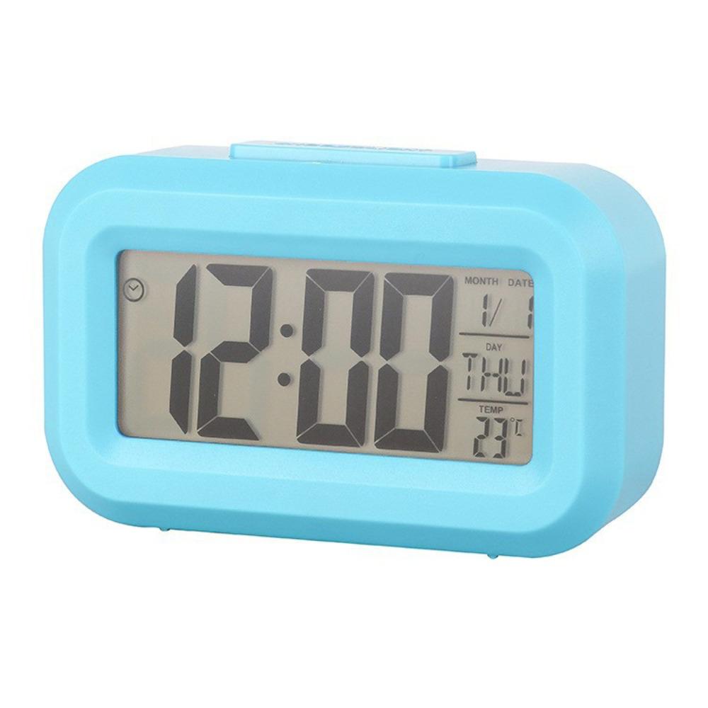 Plastic Digital Alarm Clock Digital Display Desk Clocks Silent Snooze Clock  Temperature Display