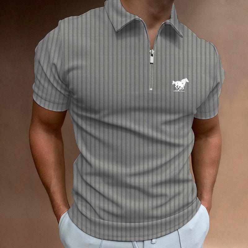 Pánské letní slim fit krátký rukáv klopa polo tričko Me Business Casual zip polo tričko pánské oblečení sportovní polo tričko topy
