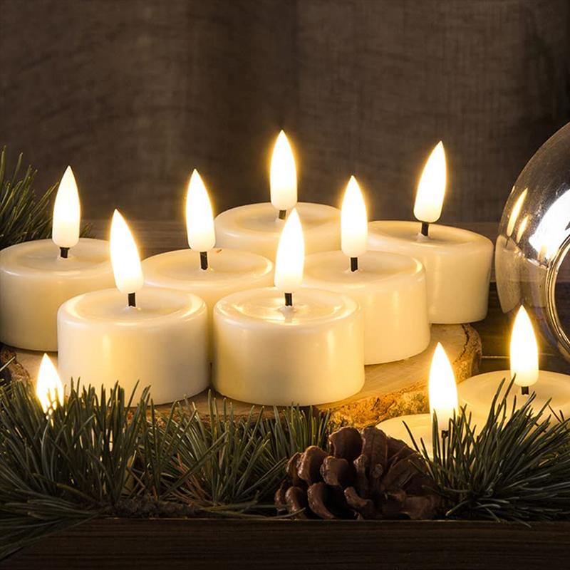 12Pcs/set Flameless LED Candles Flickering Lights Birthday Wedding Party Electric Candles Xmas Table Decoration Light XYZ