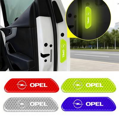 4 Piezas Pegatina Reflectante para Puerta de Coche Advertencia de Apertura Segura Para Astra j Insignia Astra g Corsa Zafira b Mokka Vivaro Meriva