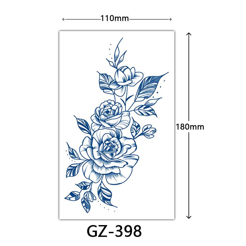 Kräuter-Tattoo-Aufkleber, Saft-Tattoo-Aufkleber, Englischer Buchstabe Semi-permanente Tattoo-Aufkleber Tattoo