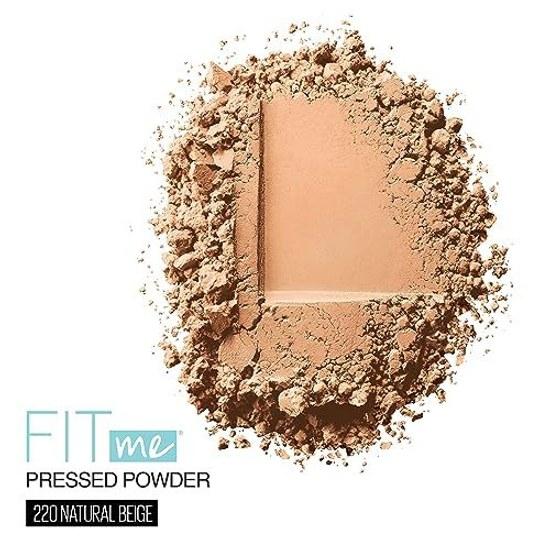 Maybelline Fit Powder Foundation 220 Natural Brightness (Pink Tone) Long-lasting Coverage High Pore