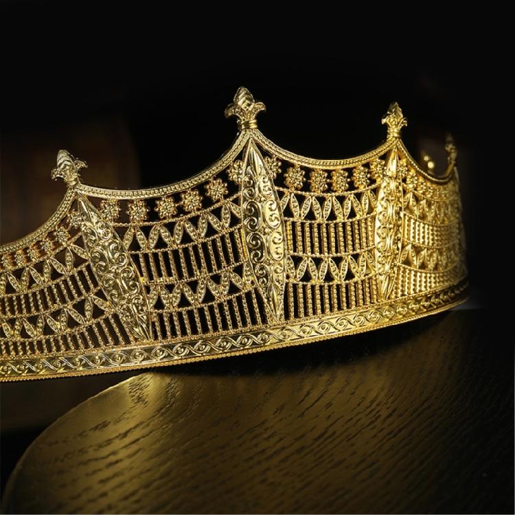 Unisex Metal Crown Adult Arabian Style Crown for Performances Makeup Headpieces