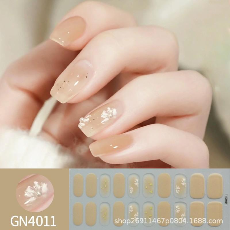 

20-finger Non-baking Gel Nail Stickers, Waterproof and Fresh Nail Stickers GN4011