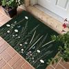 Wild Botanical Flower Doormat Non Slip Entry Rug Vintage Herb Floral Print Mat Front Porch Indoor Home Decor