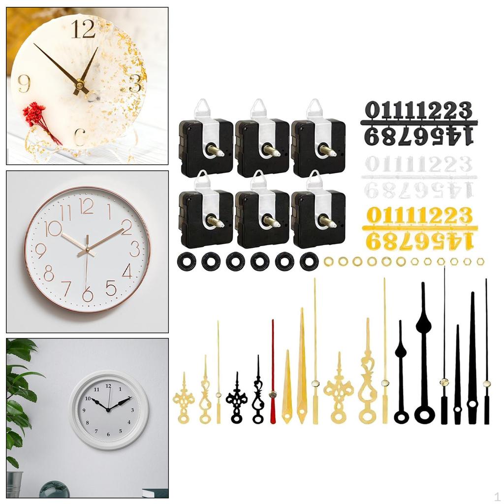 Clock Mechanism Kit Easy To Install,Wall Clocks Accessories Metal Hands Utility Replacement