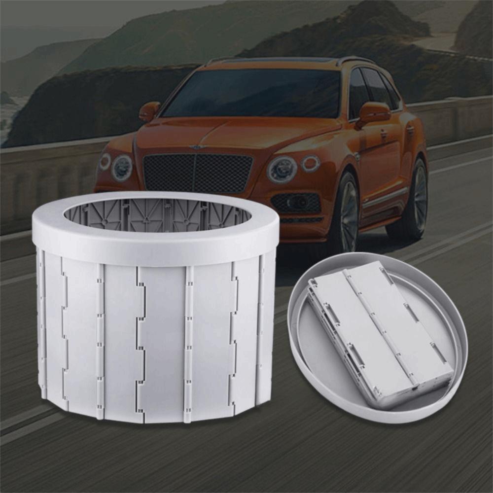 Easy To Store Outdoor Folding Toilet with Storage Bag Car Trash Can Compact Portable Potty  Travel