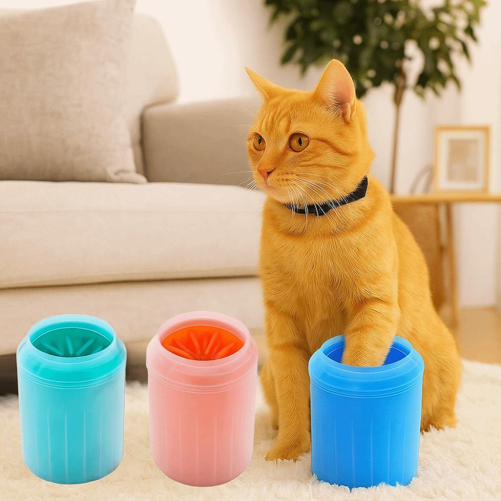 Silicone Pet Foot Washing Cup Soft Paw Clean Brush Portable Dog Paw Cleaner Cup  Home