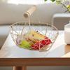 Aufbewahrungskorb aus Eisen mit Holzgriff Obst-Gemüse-Korb Aufbewahrung Lebensmittel Foto-Requisiten für Zuhause Küche Wohnzimmer
