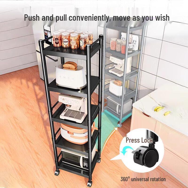 Verstellbares mehrschichtiges Küchenregal aus Kohlenstoffstahl