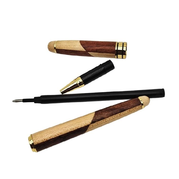 Black Ink Pen Aesthetic Gel Pen 0.5mm Neutral Pen Wood Gel Ink Pen Stationery Pen for Writing