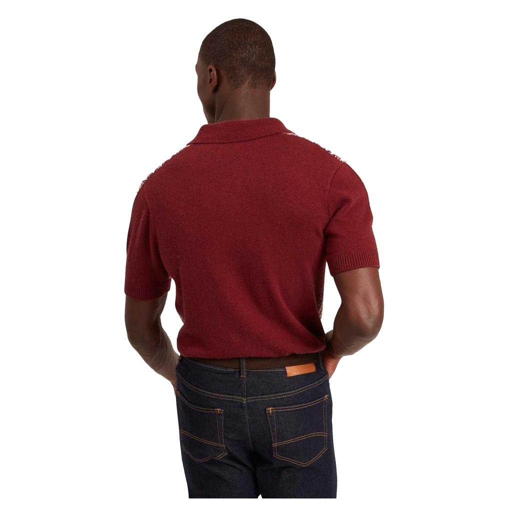 Ted Baker Mens Herringbone Short-Sleeved Polo Shirt