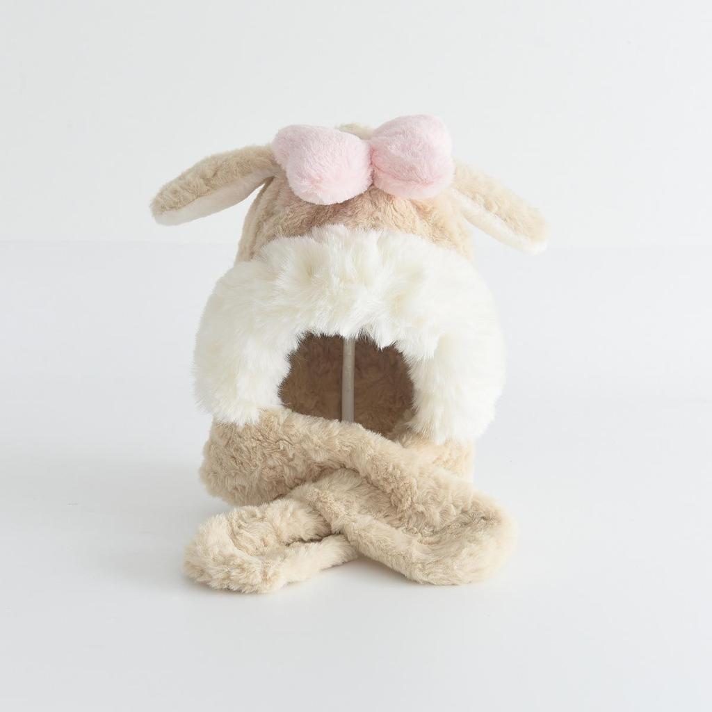 Dziecięcy pluszowy zestaw czapka-szalik z postaciami z bajek - Ciepły, wiatroszczelny, do ochrony na zewnątrz zimą