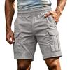 Pantaloncini Cargo Casual Leggeri da Uomo Vita Elastica Design Multi Tasche Tessuto Resistente Cavallo da Cinque Pollici Pantaloncini Estivi