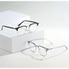 4pcs Classic Retro Half-Rim Magnesium Aluminum Alloy Glasses Set Ideal Gift Simple Style