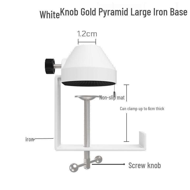 Lazy Person Phone Live Stream Stand with Mic Clip and Stable Boom Base