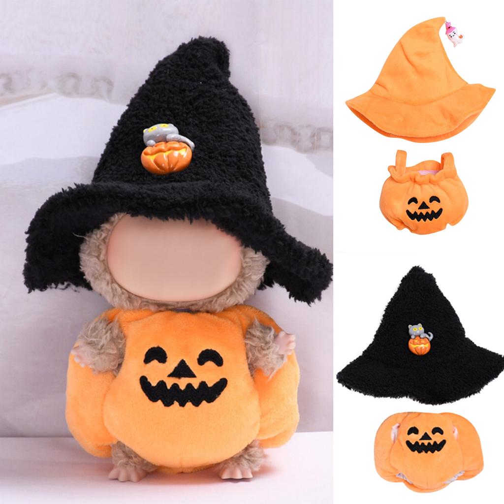 Halloween  Costume Black Hat Doll Clothes Vinyl Doll Cute Clothes