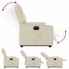 Electric Recliner Chair with Rising Function Cream Faux Leather