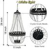 Waterproof Solar Chandelier Crystal Acrylic LED Solar Light Luxury Solar Hanging Lantern  Pergola
