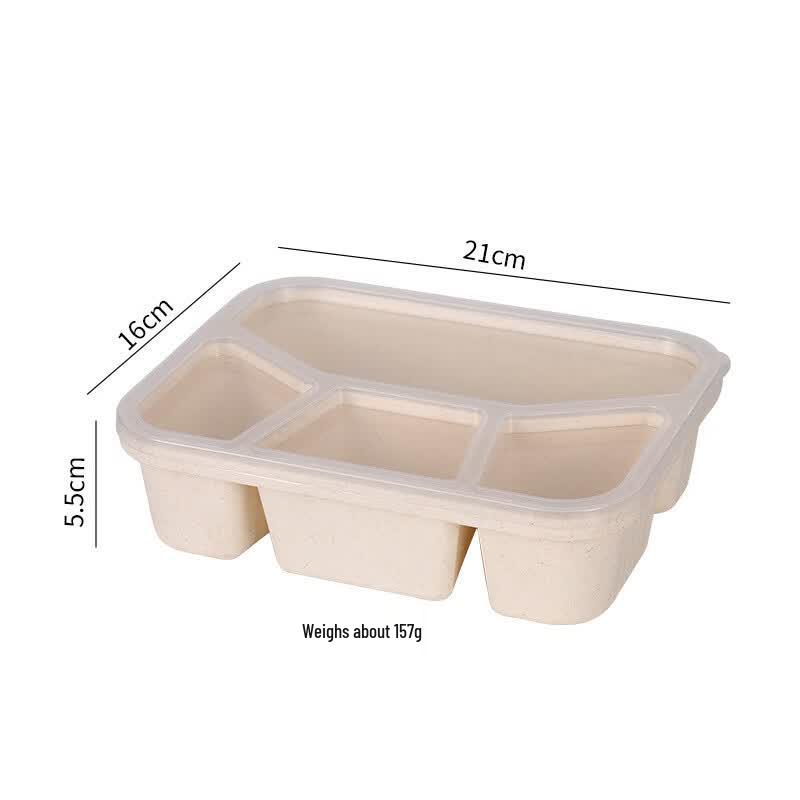 Wheat Straw 4-Compartment Bento Box