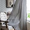 American retro style curtain finished semi-blackout and translucent opaque human printing fringed blind bedroom decorative door curtain
