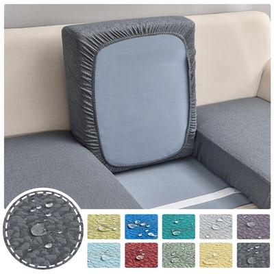 Vodotesný Seersucker Pohovka Sedák Poťah na vankúš Ochranný Poťah na nábytok Elastické Jednofarebné Rohové kreslo v tvare L Poťah na pohovku