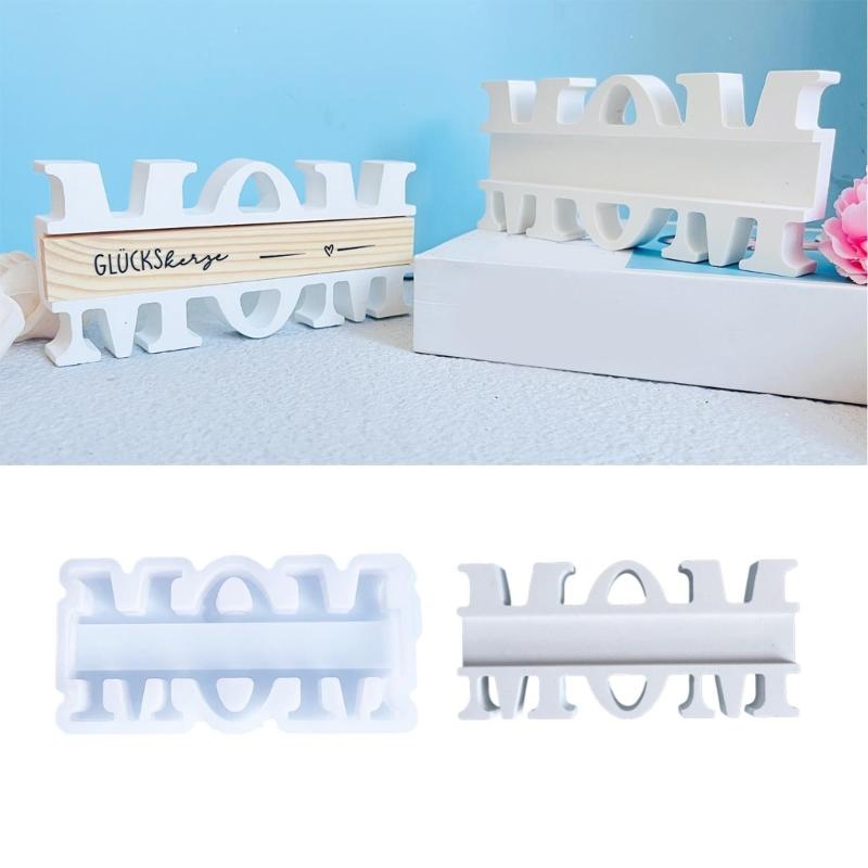 MOM Letter Silicone Molds for Candle Soap Chocolate Epoxy Resin Silicone Molds Gypsum Silicone Molds for Home Decoration
