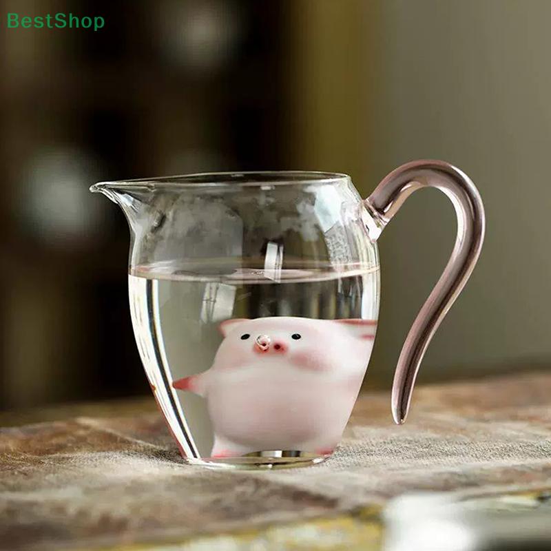 Cartoon Ceramic Pet Piggy Spit Bubbles Tea Pet Ornaments Funny Gift Home Decor Tea Accessor