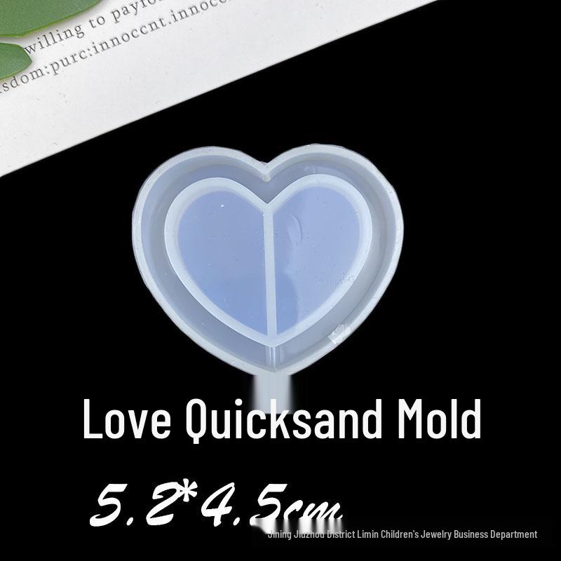 DIY Cat Paw & Heart Keychain Molds - UV Resin Quicksand Jewelry Kit