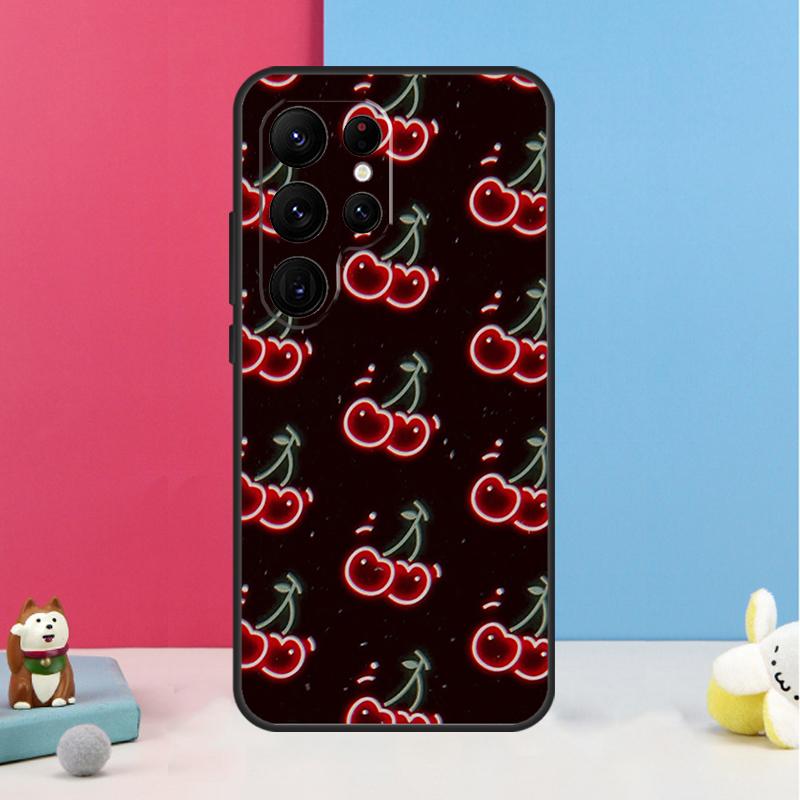 Cherry Pattern Case For Samsung Galaxy S26 S23 Ultra S20 S21 S22 S24 S25 Plus S10 S25 FE Back Cover Shell