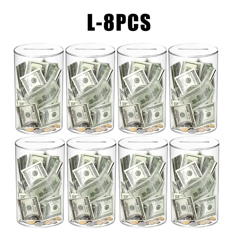 Piggy Bank for Adults Must Break To Open Acrylic Clear Piggy Bank Money Saving Box for Cash Saving Real Money Bank Coin Bank