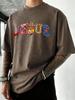 Multicolor Gemstone Cross  Jesus Printed Washed T Shirts Breathable TShirt Cotton Loose Short Sleeves Vacation Men Streetwear