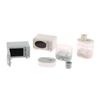 1:12 Dollhouse Miniature Micro-Wave Oven Bread Cabinet Steam Box Household Electric Model Decor Toy Doll House Accessories