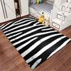 Zebra stripes black white carpet Yoga living room room decor children's crawling mat doormat area rug games mat