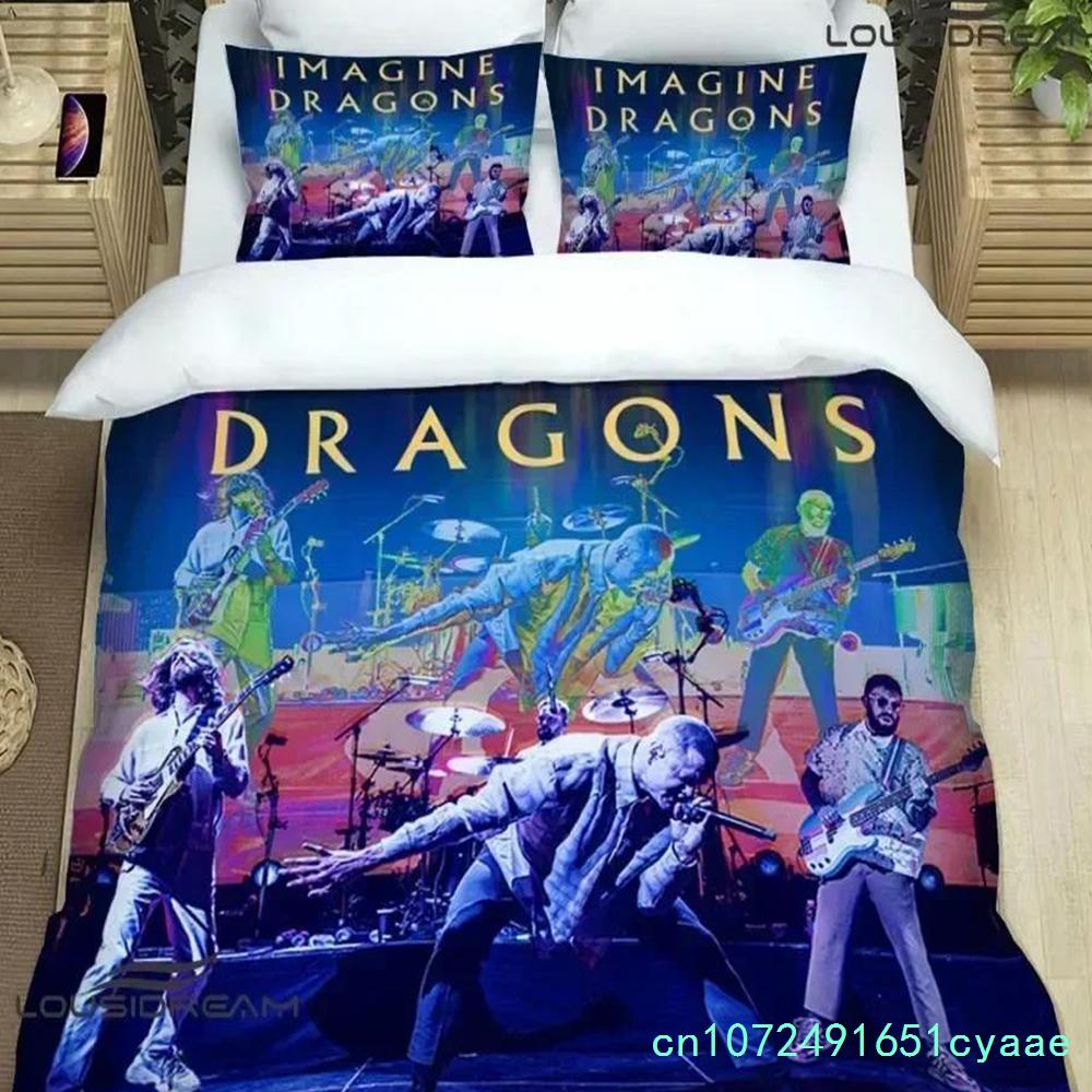 3D Print Rock Band Imagine Dragons Bedding Set Bedroom Soft Modern Bedspreads Comefortable Duvet Cover Quilt Cover Pillowcase