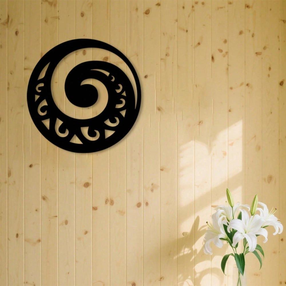 Hand Forged Iron Wall Art Ornament Black Scroll Design Living Room Bedroom Decor Unique Gift for Nature Lovers Indoor Gallery