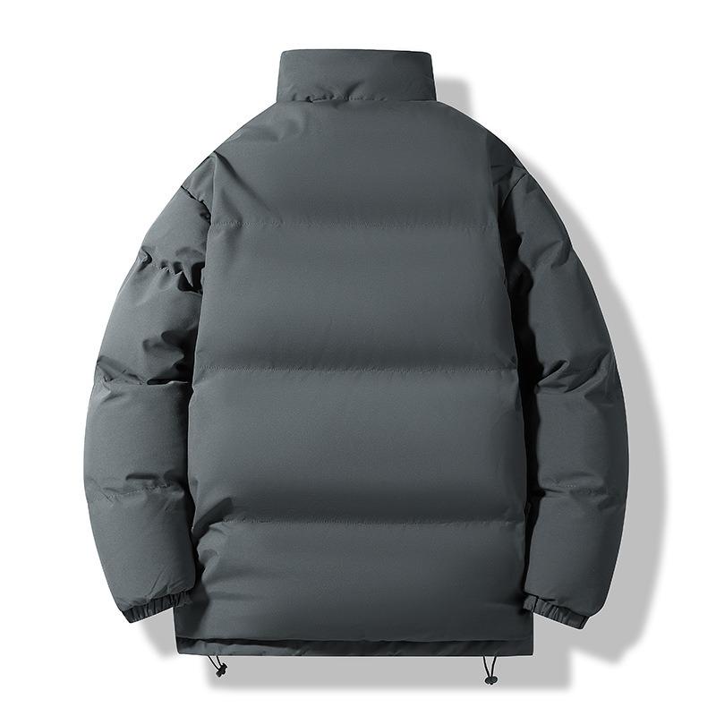 Stand-up Collar Men's Cotton Jacket Winter New Casual Warm Solid Color Loose Hong Kong Style Trend Jacket Cotton Jacket