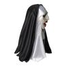 The Nun Mask Halloween Scary Nun Mask with Headscarf for Halloween Party Props