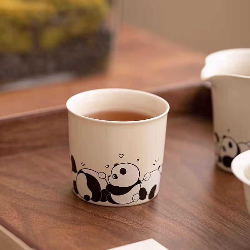 Hongyue Dehua Light Luxury Handwritten Teacup Guochao Chinese Tea Tasting Cup Household Retro Master Cup Single Cup As A Gift