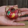 The First Layer Of Cowhide Creative Chick Rich Chicken Bag Pendant Zodiac Cowhide Keychain Bag Hanging Chick Accessories