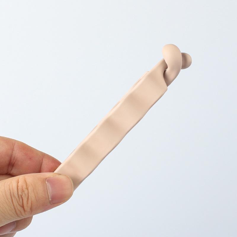 Frosted Ponytail Clip Jelly Color Hair Clip Women Acrylic Wave Banana Clip Hairpin Ponytail Twist Clip Style Headwear