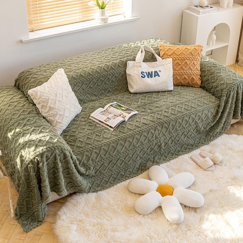 Luxury Sofa Cover Plush Sofa Towel Blanket Couch Cover Universal Anti-cat Scratch Sofa Cover for Living Room 1/2/3/4 Seater