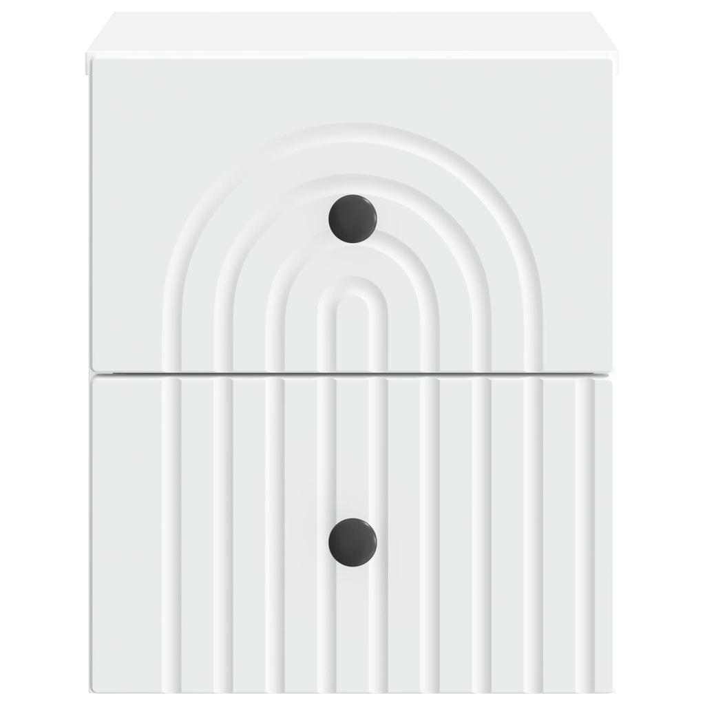 Wall Mounted Nightstand 2 pcs White 33 x 34.5 x 40 cm