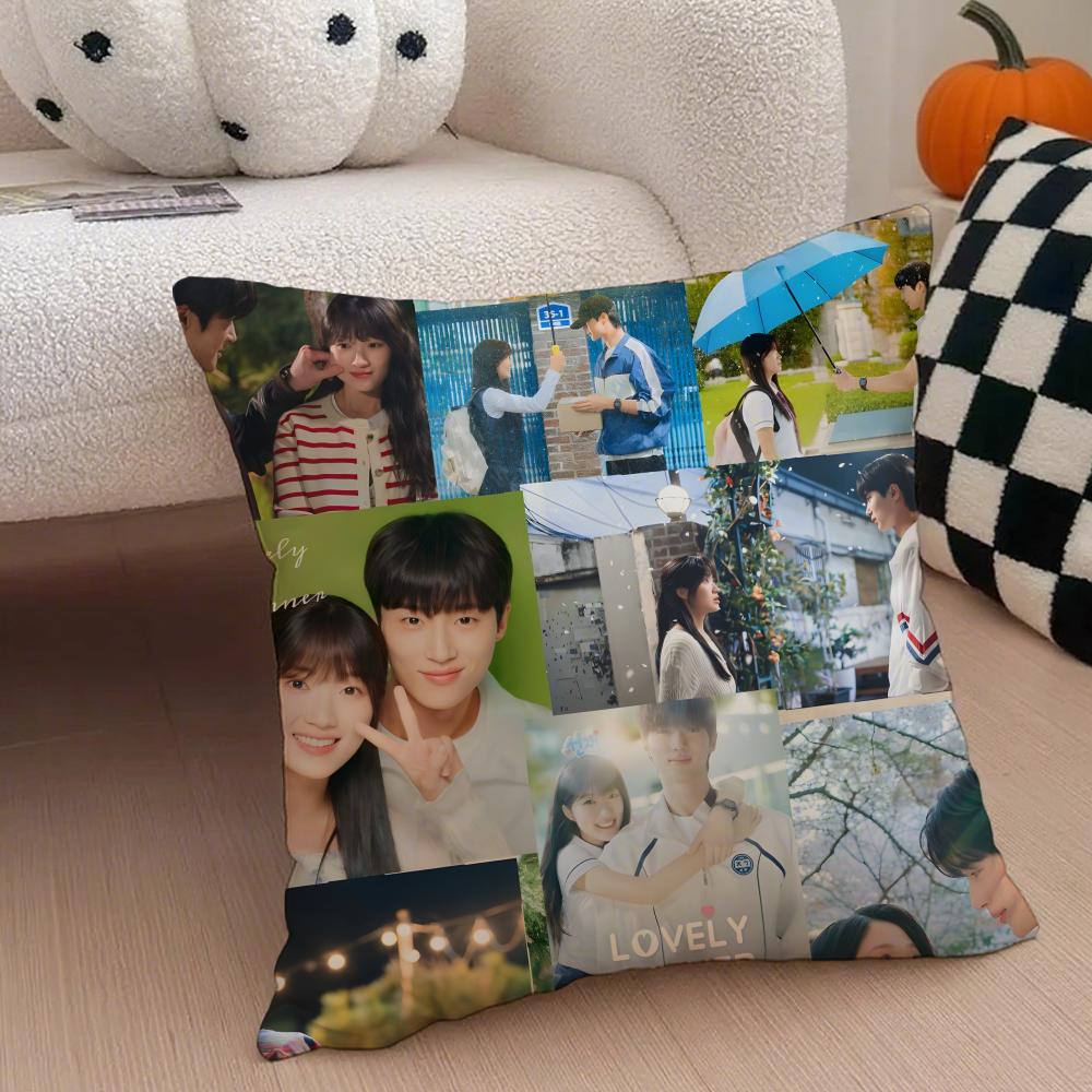 korean drama LLovely Runner Cushion Cover Throw Pillow Cover Hidden Button Durable Polyester Chair Cushion